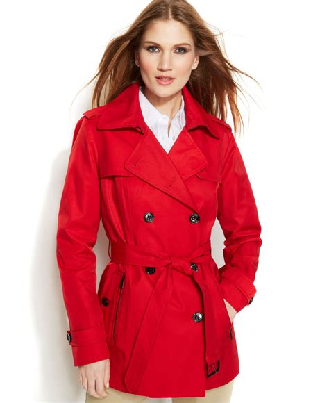 michael kors red coat womens|michael kors women's coats sale.